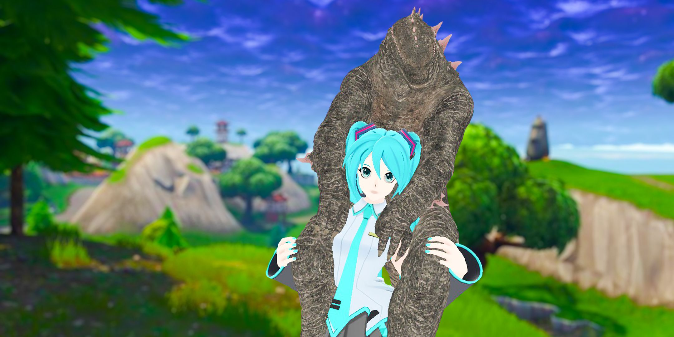 Hatsune Miku And Godzilla Best Friends