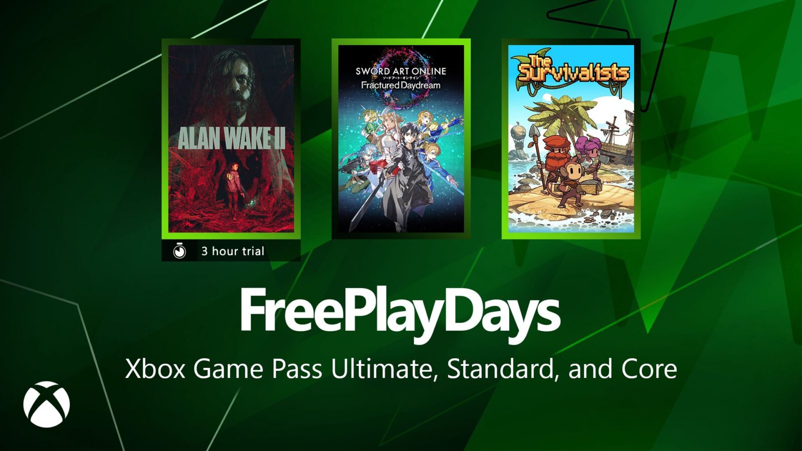 Free Play Days – Alan Wake 2, Sword Art Online Fractured Daydream and The Survivalists