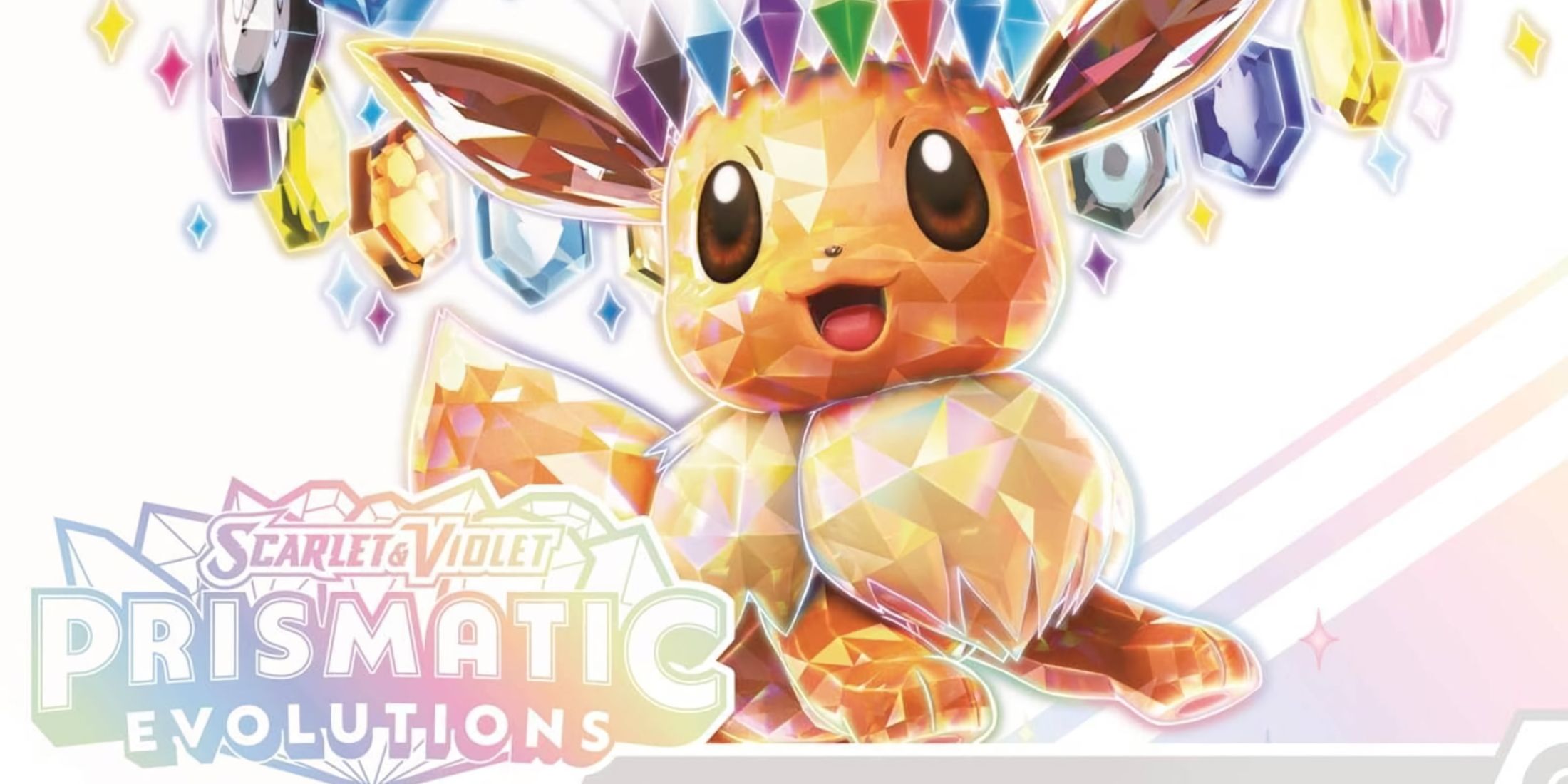 A promotional visual for the Pokemon Trading Card Game's Prismatic Evolutions expansion.