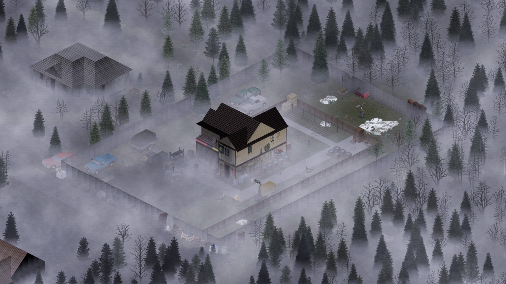 Project Zomboid potential new update: A house in the snow in survival game Project Zomboid