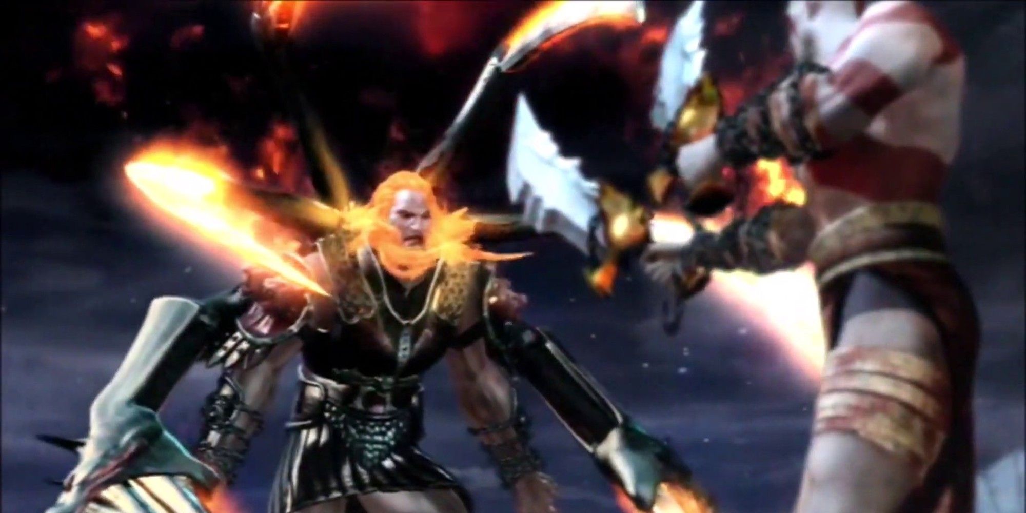 Kratos vs Ares God Of War, Ares with spider legs as a giant.