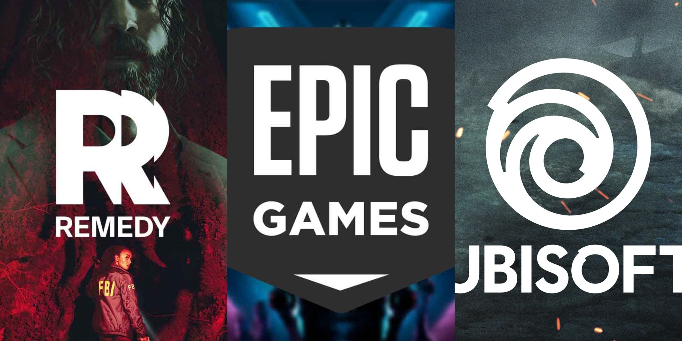 Remedy Entertainment Logo, Epic Games Logo, Ubisoft Logo