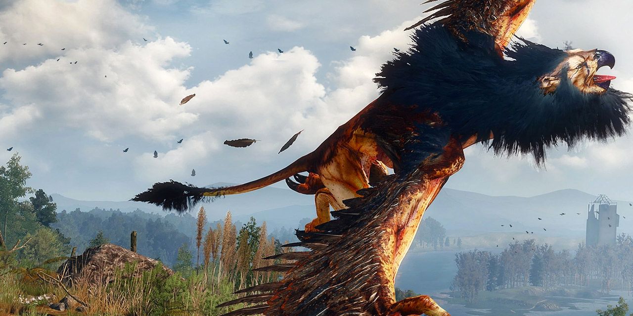 A Griffin in The Witcher 3