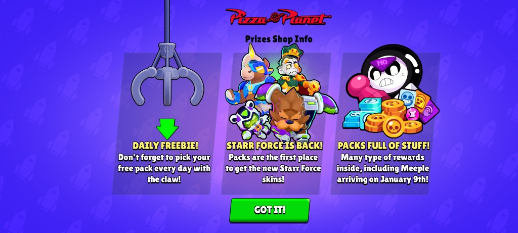 Brawl Stars Pizza Planet Shop