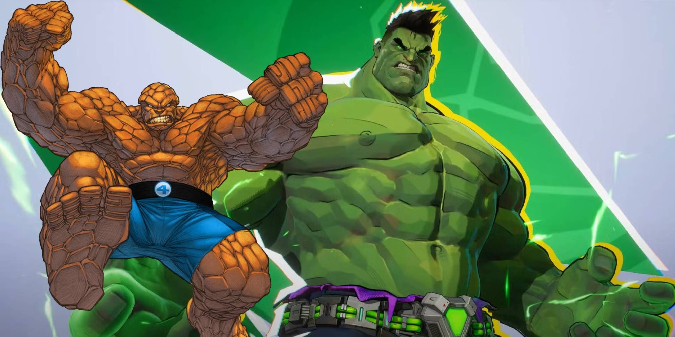 The Hulk from Marvel Rivals with The Thing from Fantastic Four