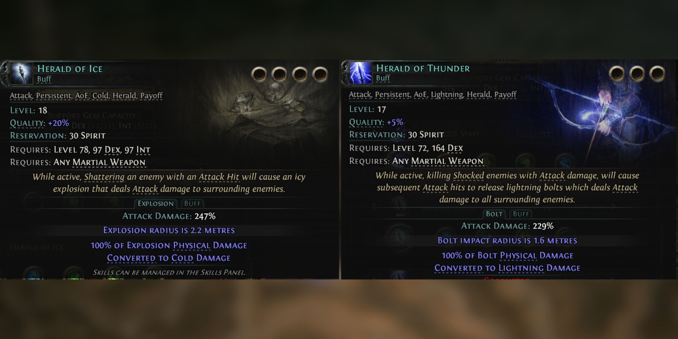 herald of thunder and herald of ice in path of exile 2