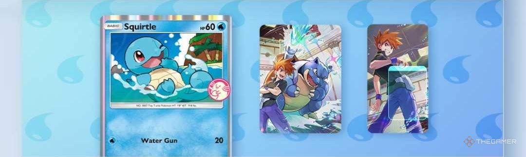 Squirtle And Charmander Wonder Pick Event card and items in Pokemon TCG Pocket.