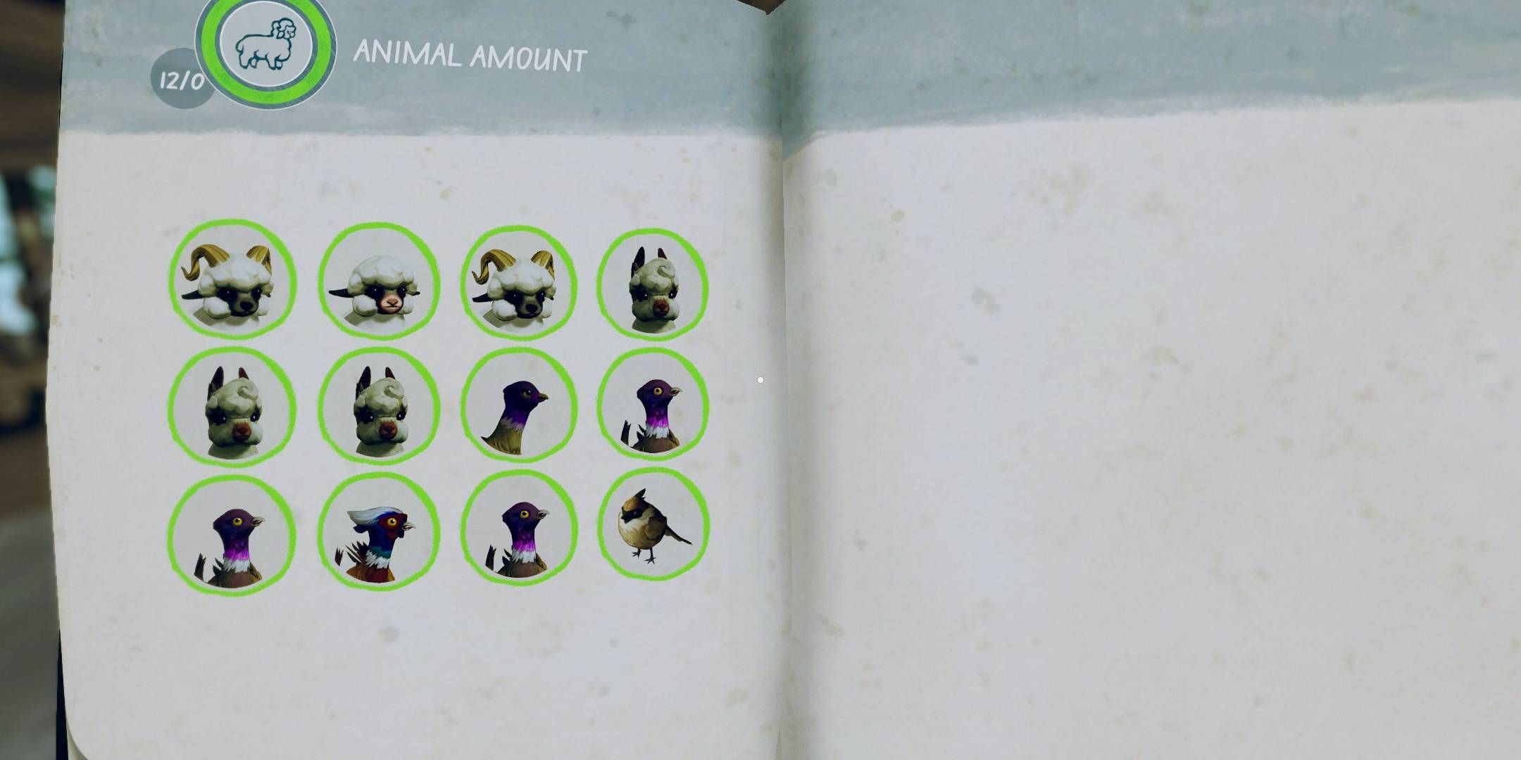 Aloft Animal List