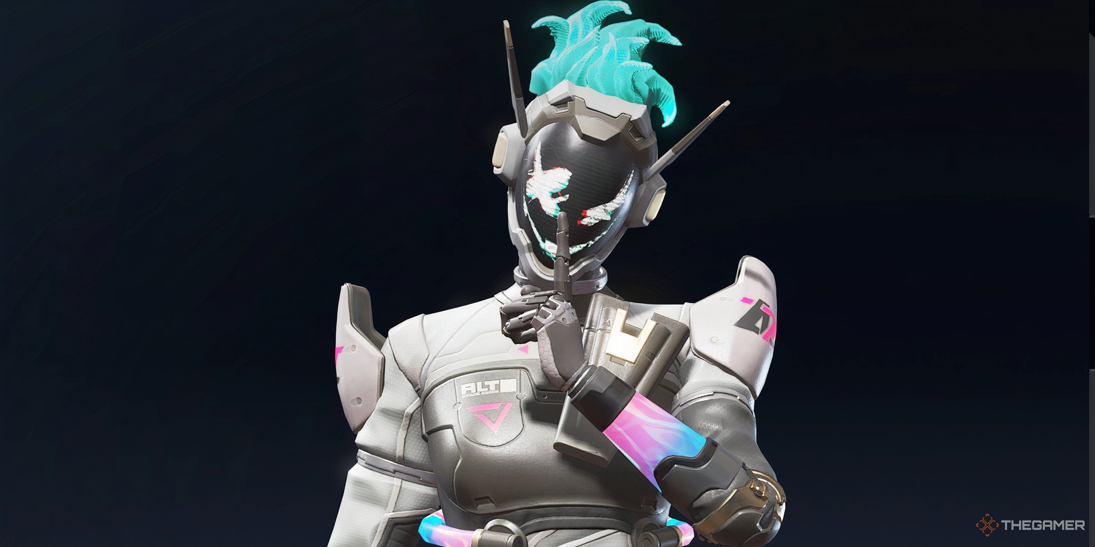 The face of the Astral Anomaly Event, Alter's Anarchonaut skin, in Apex Legends.