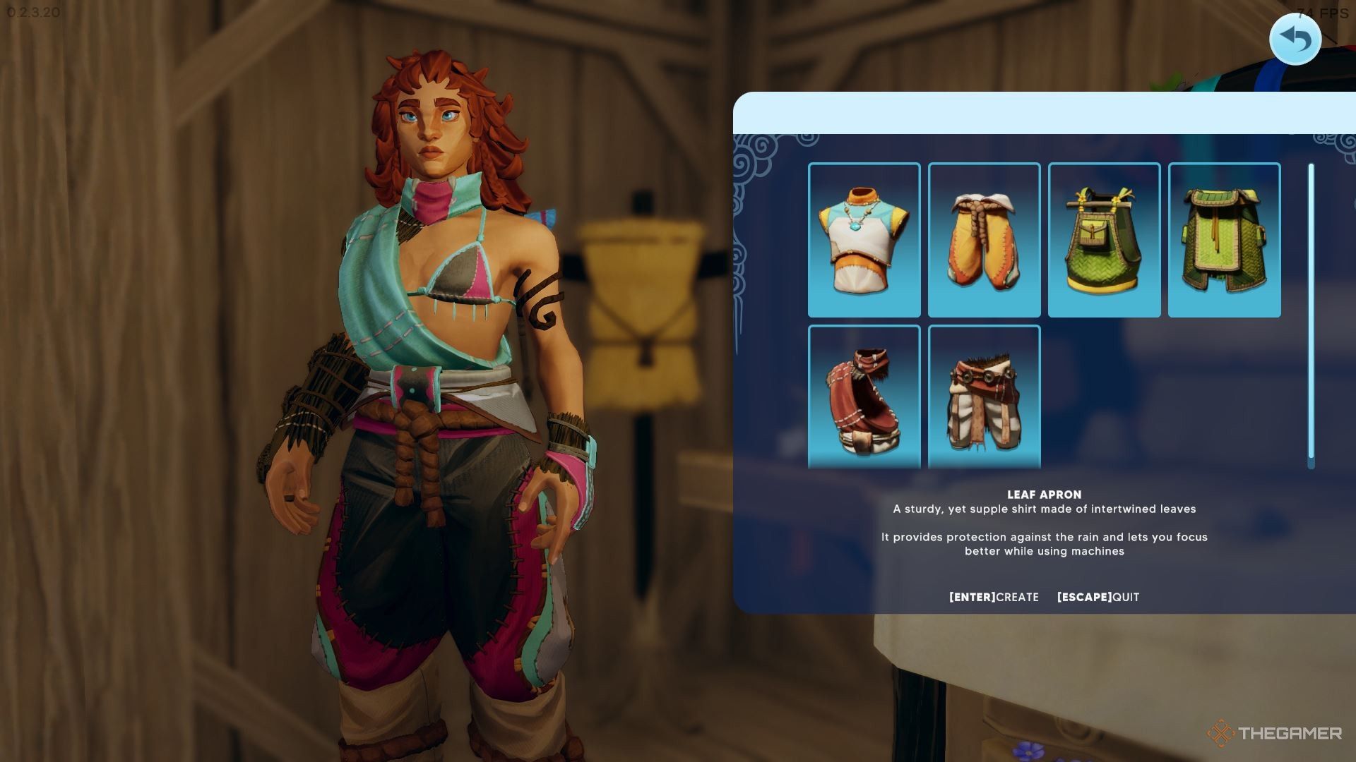 All clothing options on launch in Aloft when making new clothes at the Sewing Table.