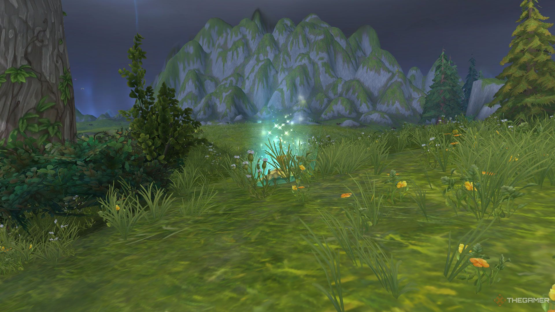 A glowing pile of Plunder during Plunderstorm in World of Warcraft. 