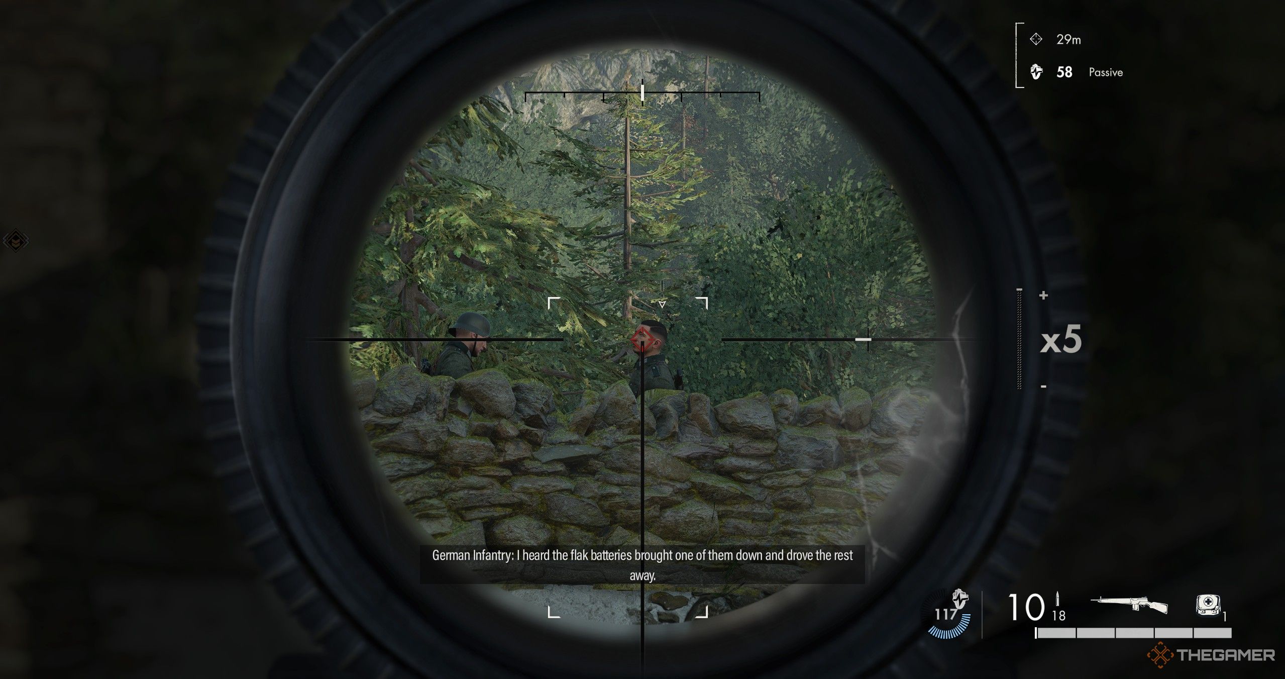 A photo from Sniper Elite: Resistance showing the player shooting an enemy.