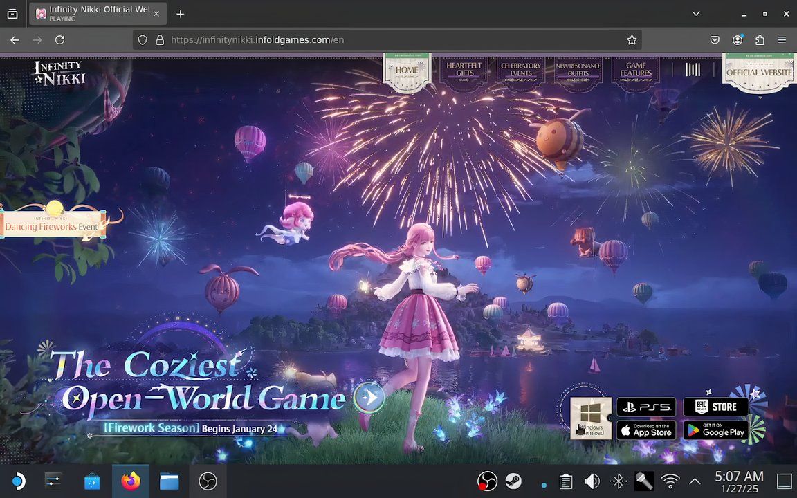 Image showing the download page of Infinity Nikki.