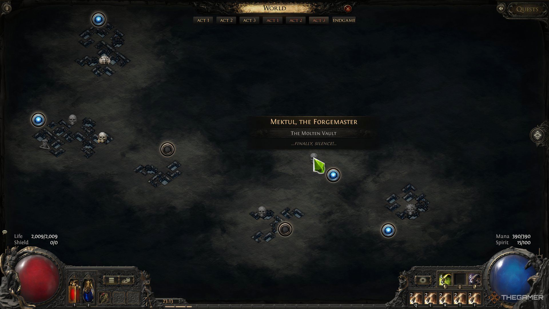 The location of Metkul, the Forgemaster in The Molten Vault somewhere in The Drowning City in Path of Exile 2.