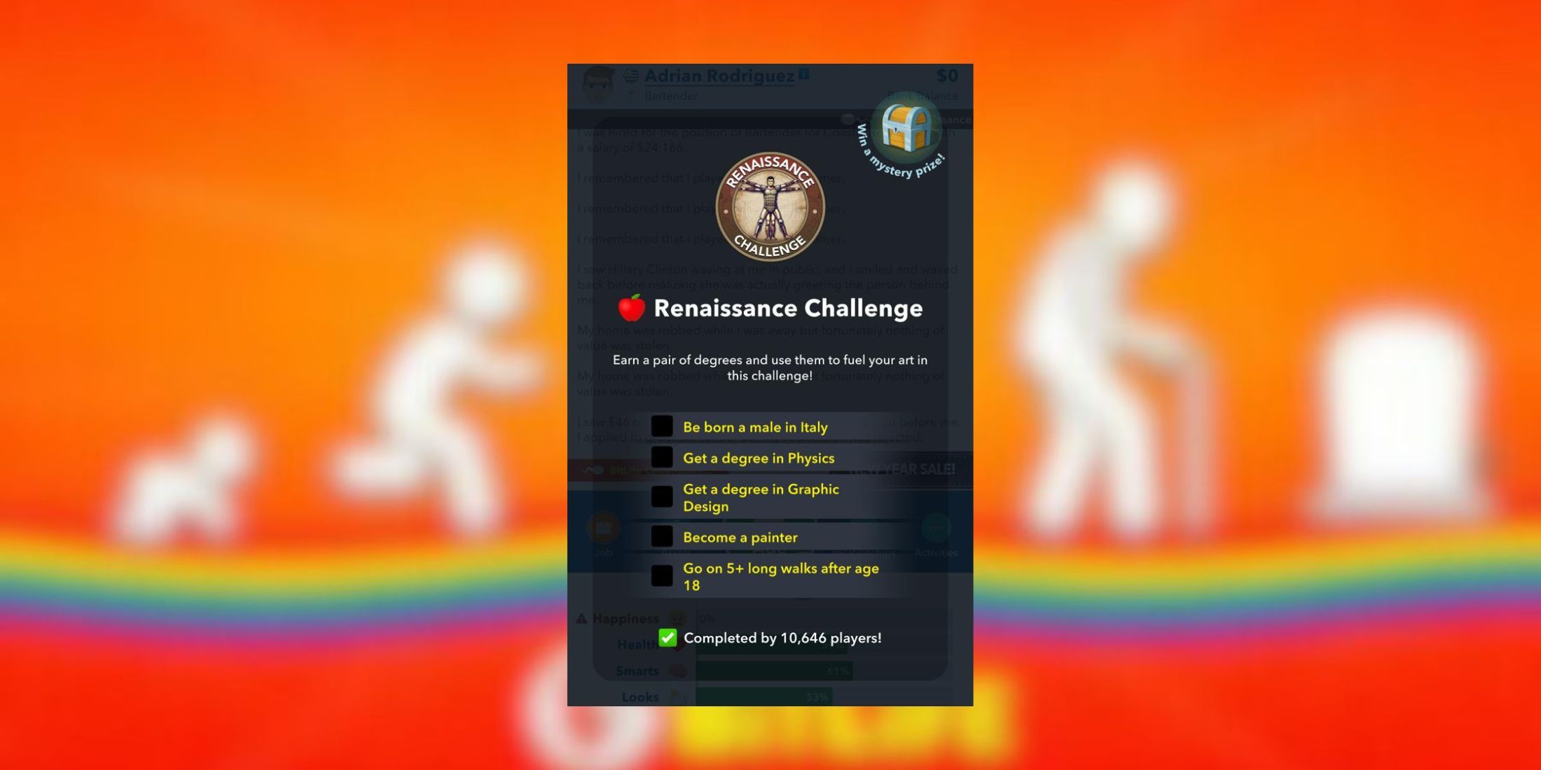 renaissance challenge bitlife