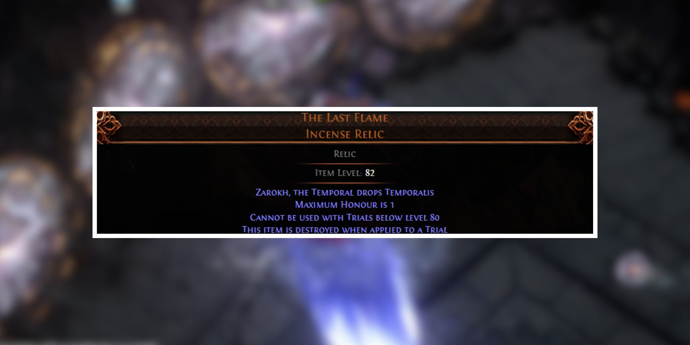 the last flame incense relic in path of exile 2