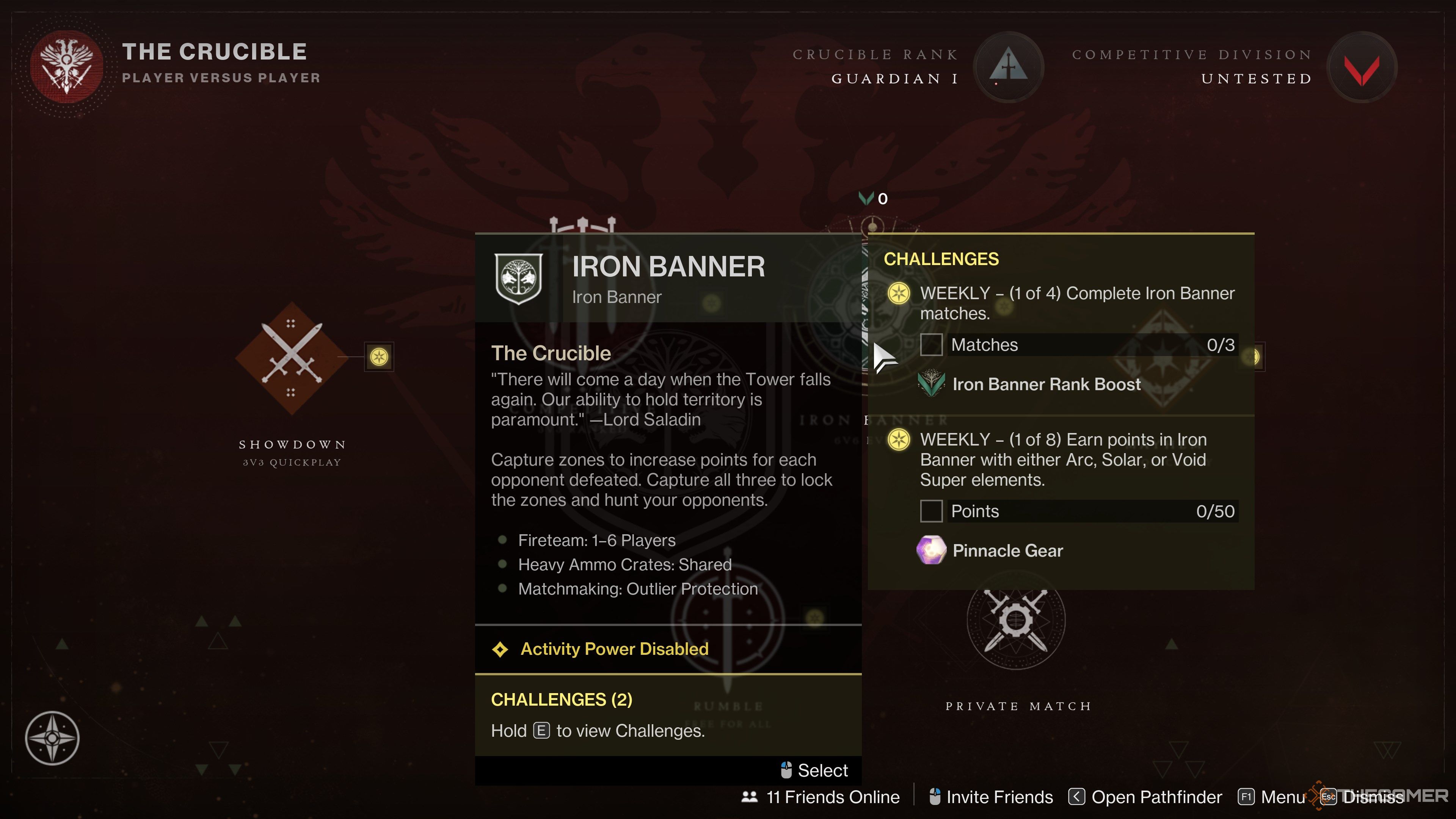 Destiny 2 Iron Banner Challenges