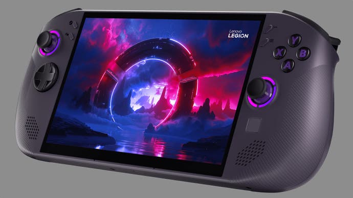 Lenovo's Legion Go S handheld gaming PC in black.