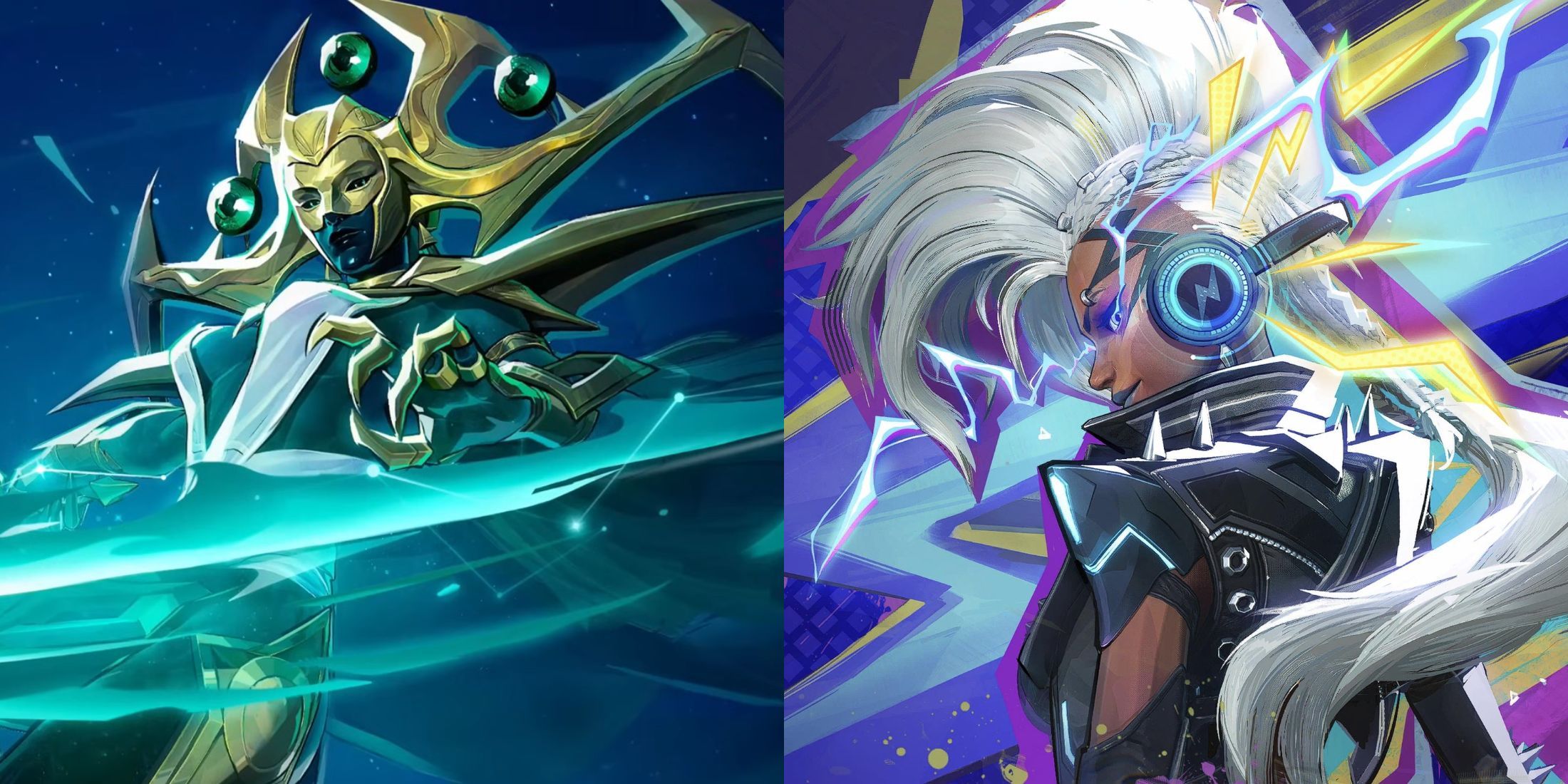 Marvel Rivals Hela Empress of the Cosmos skin and Marvel Rivals Storm Mohawk Rock skin