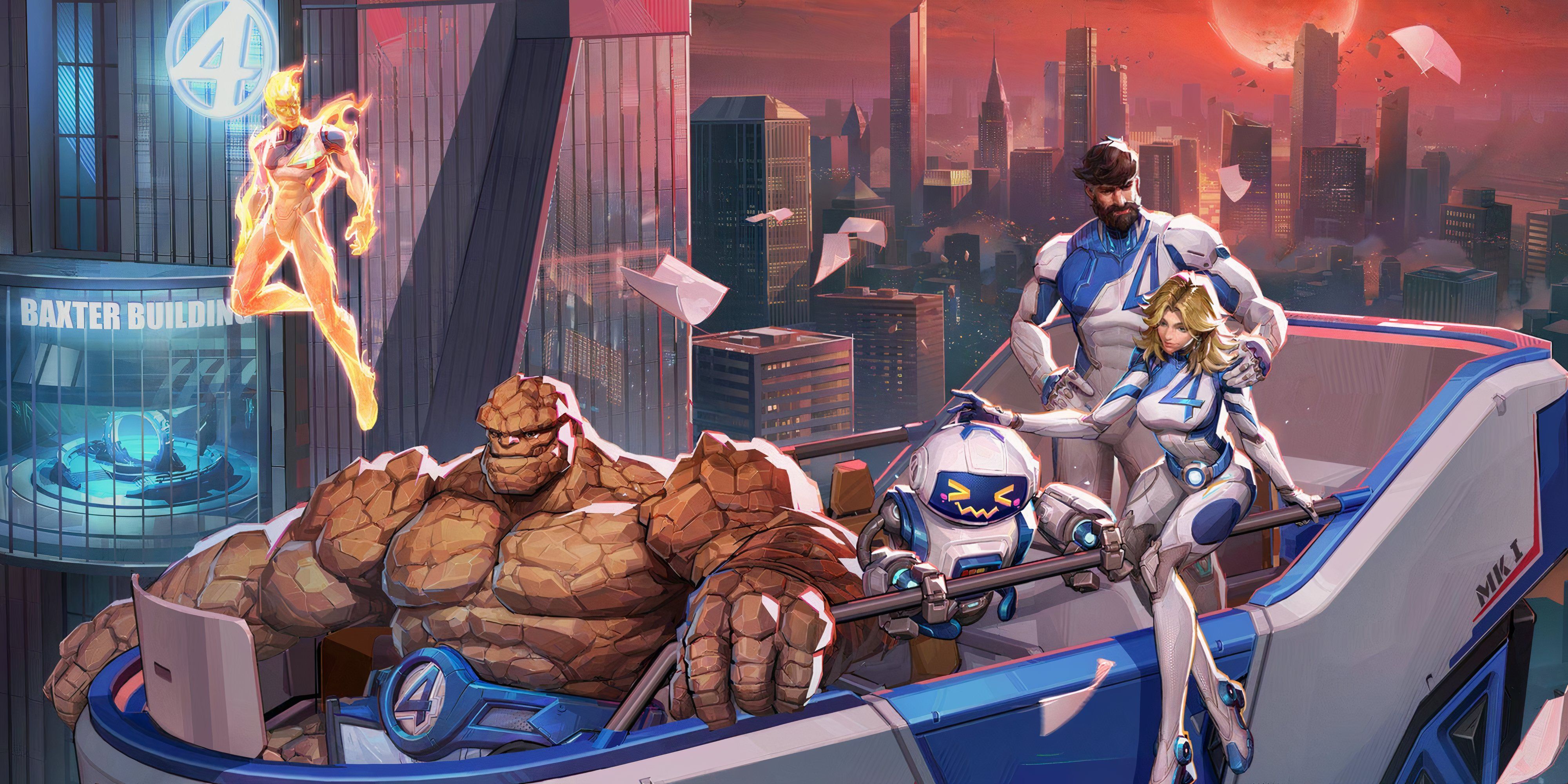 A picture of all Fantastic Four in Marvel Rivals