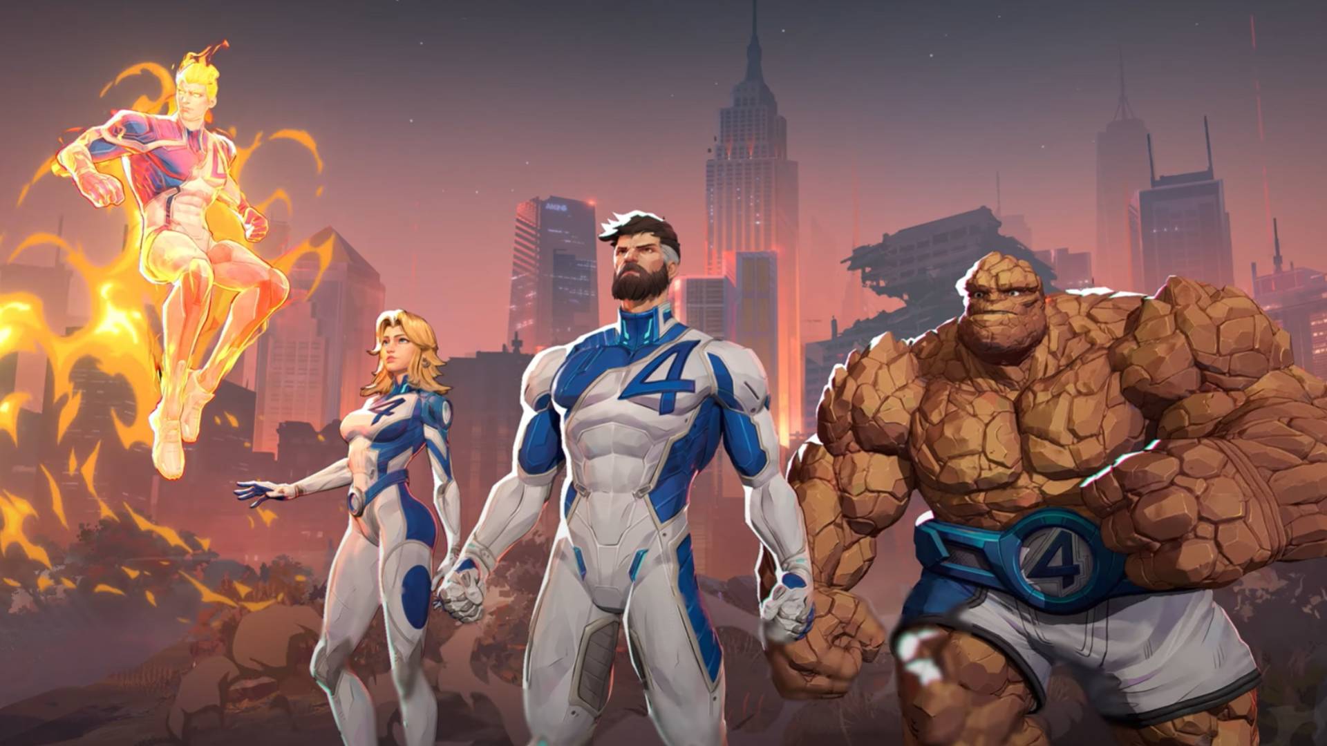 The Fantastic Four seen in Marvel Rivals' Season 1 'Eternal Night Falls' trailer.