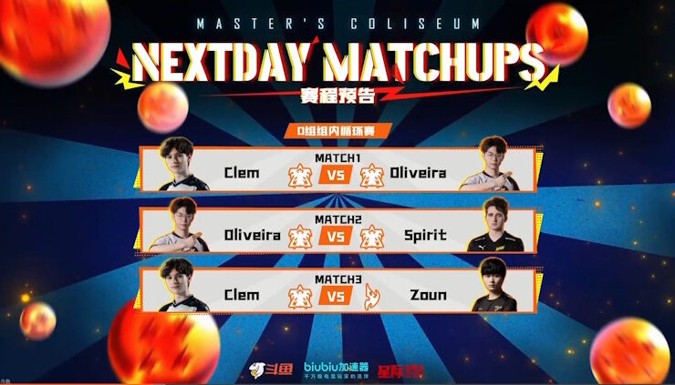 Master's Coliseum 8 - Group D: Oliveira, Clem, Zoun, Spirit