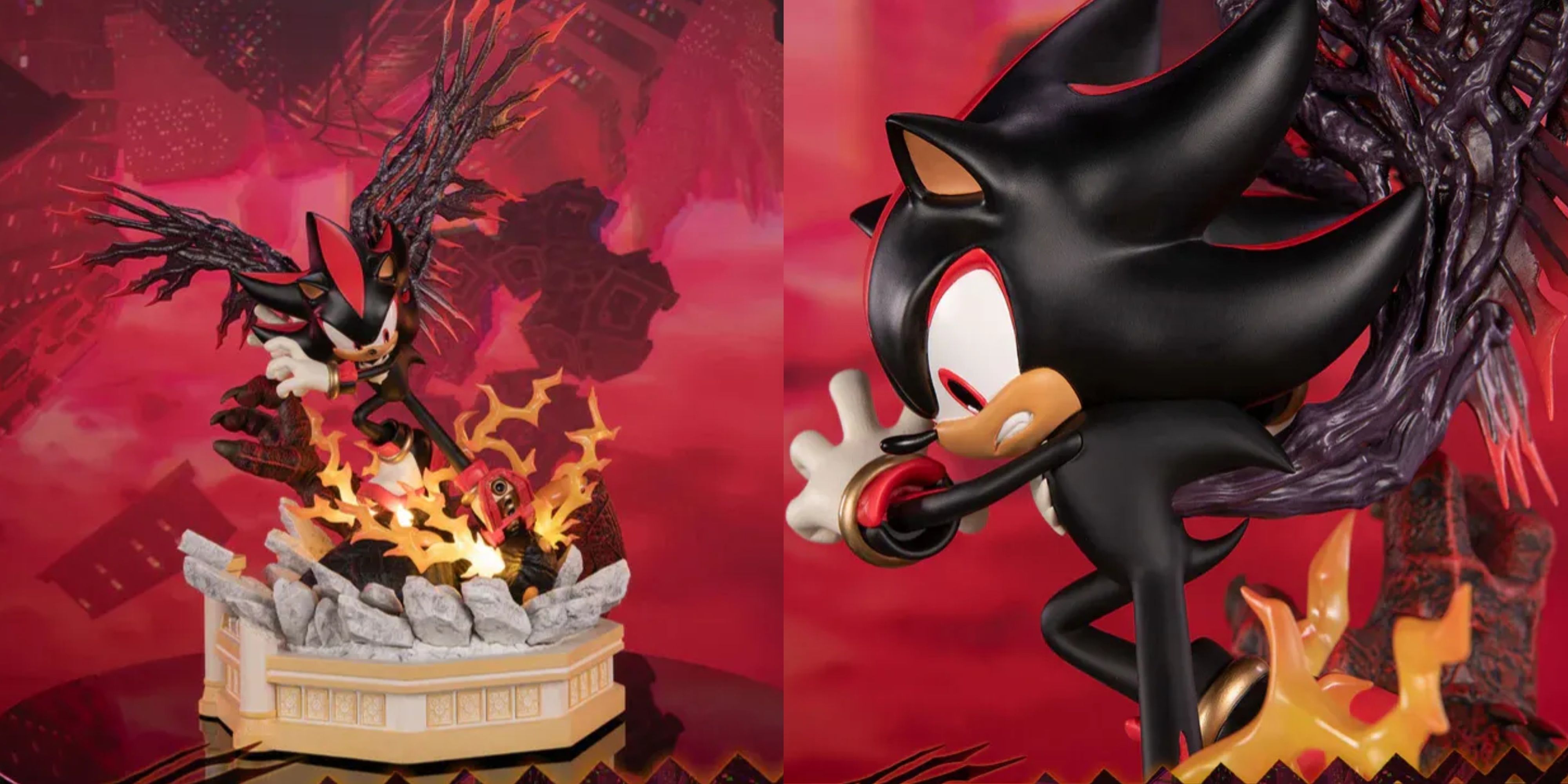 first 4 figures shadow evolved sonic x shadow generations statue