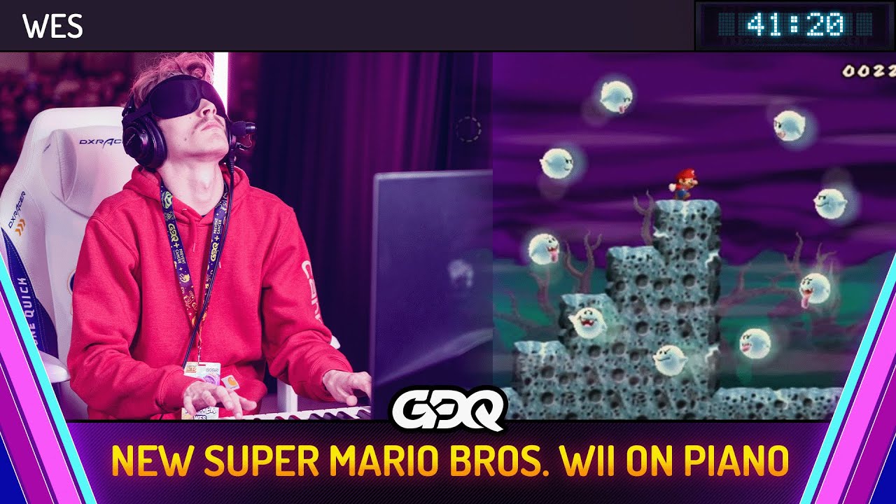 New Super Mario Bros. Wii On Piano by Wes in 41:20 - Awesome Games Done Quick 2025 - YouTube