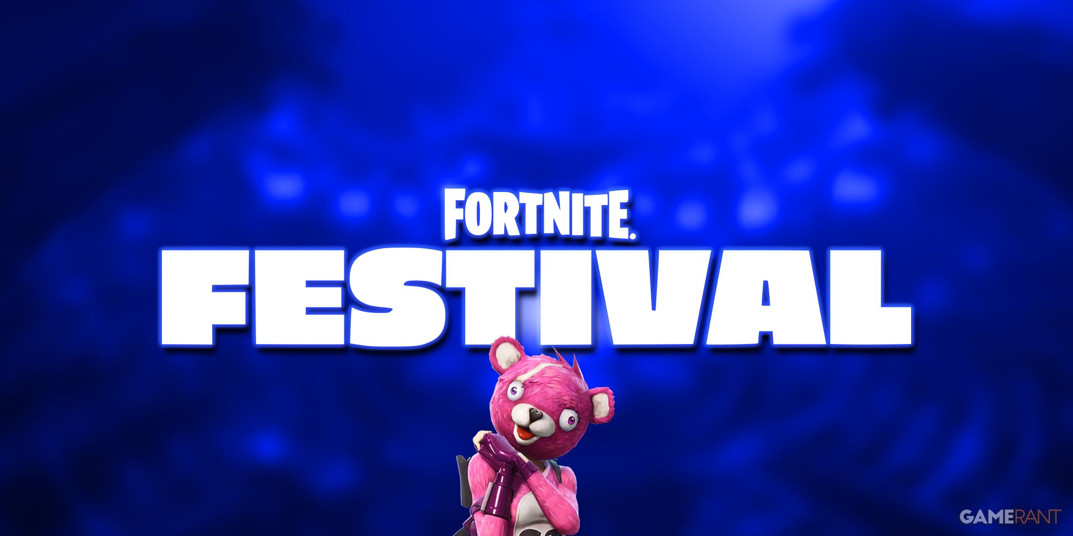 Fortnite Festival logo on blue background Cuddle Team Leaderr 2x1 composite