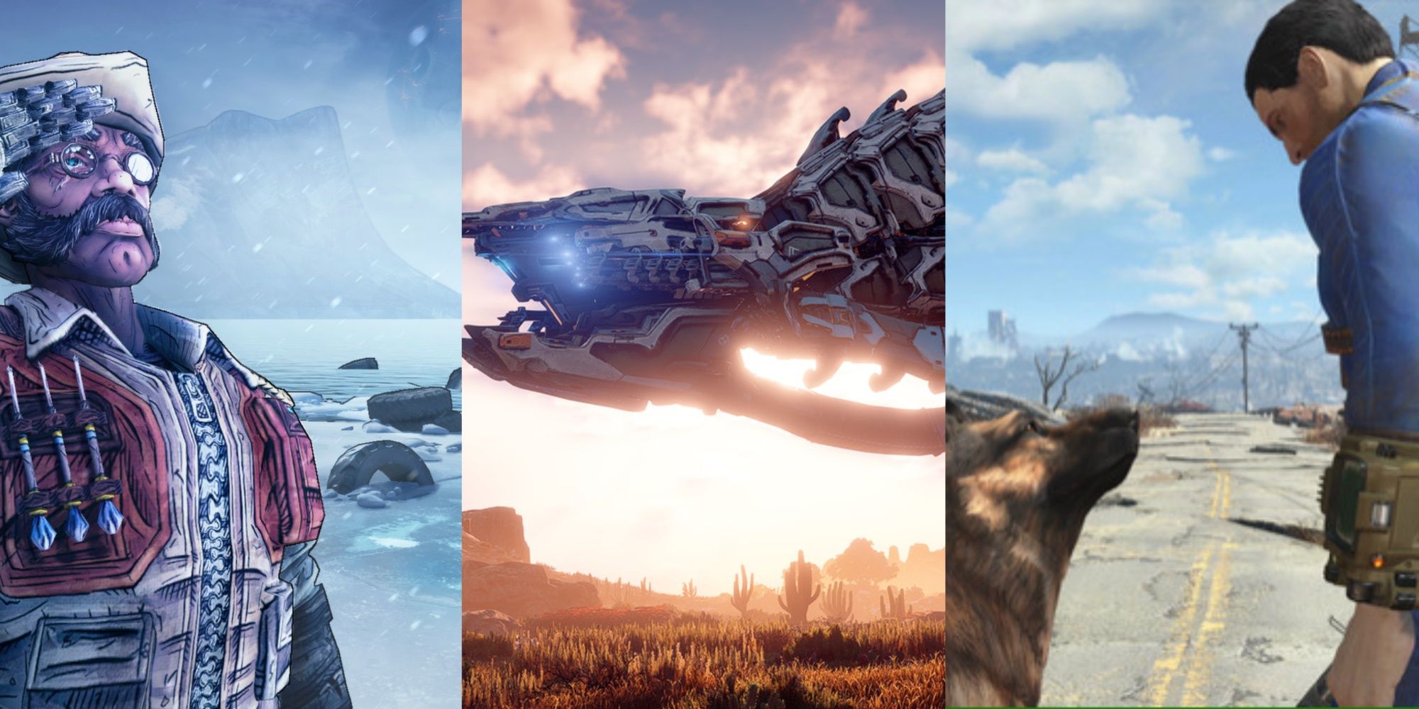 Hammerlock Borderlands 2, Horizon Zero Dawn Tresher, Meatball and Vault Dweller Fallout 4