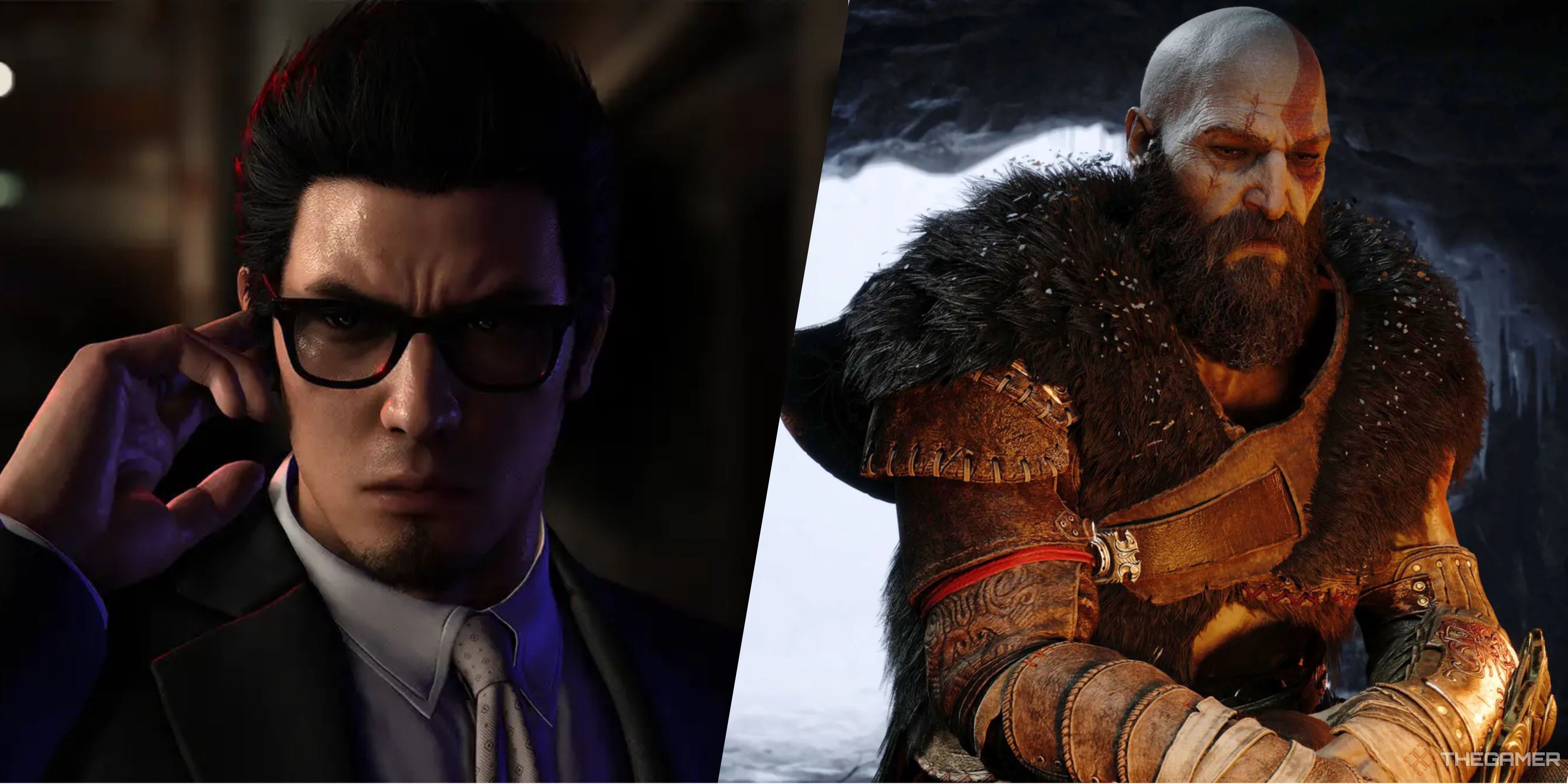 kiryu in the man who erased his name, and kratos in god of war ragnarok.