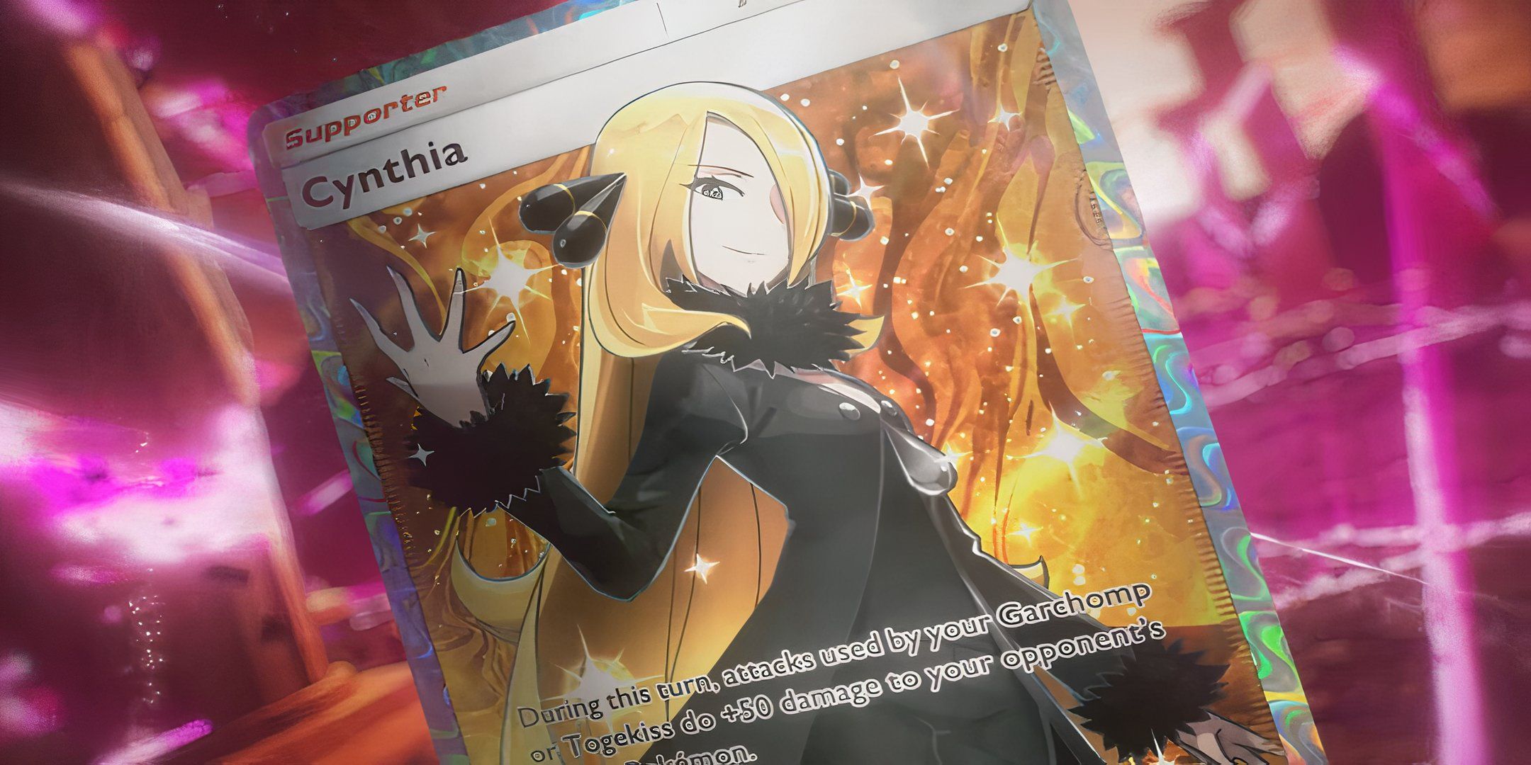 Cynthia from Pokemon TCG Pocket space-time smackdown