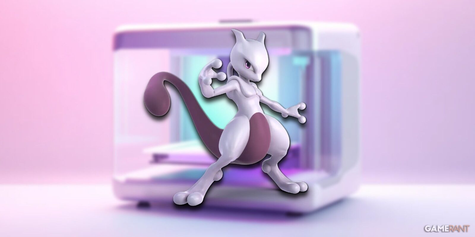 Pokemon Fan Uses 3D Printer to Build 4 Foot Tall Mewtwo Statue