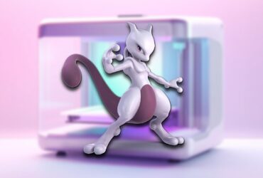 Pokemon Fan Uses 3D Printer to Build 4 Foot Tall Mewtwo Statue