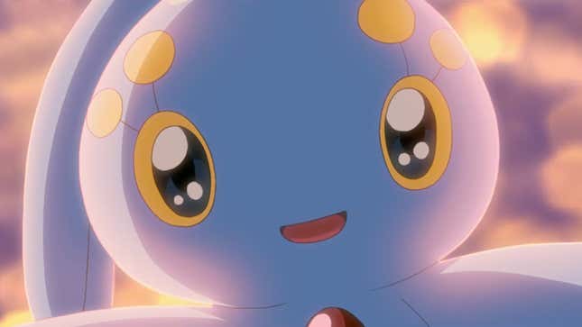 Manaphy smiles at something off-screen.