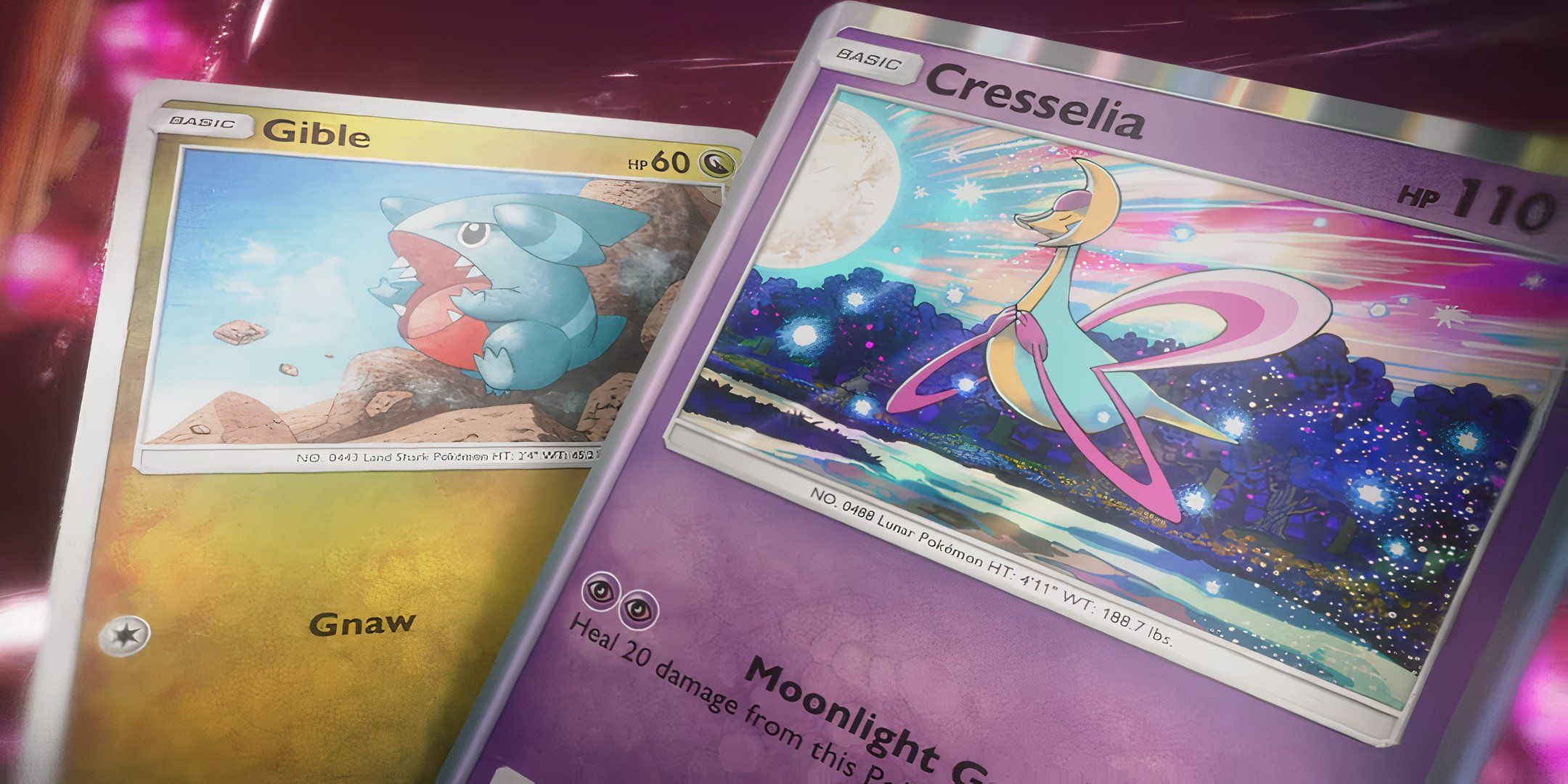 Pokémon TCG Pocket_ Space-Time Smackdown Cresselia and Gible cards