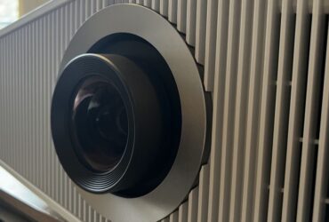 Close up on lens of Sony BRAVIA Projector 8 (VPL-XW6100ES)