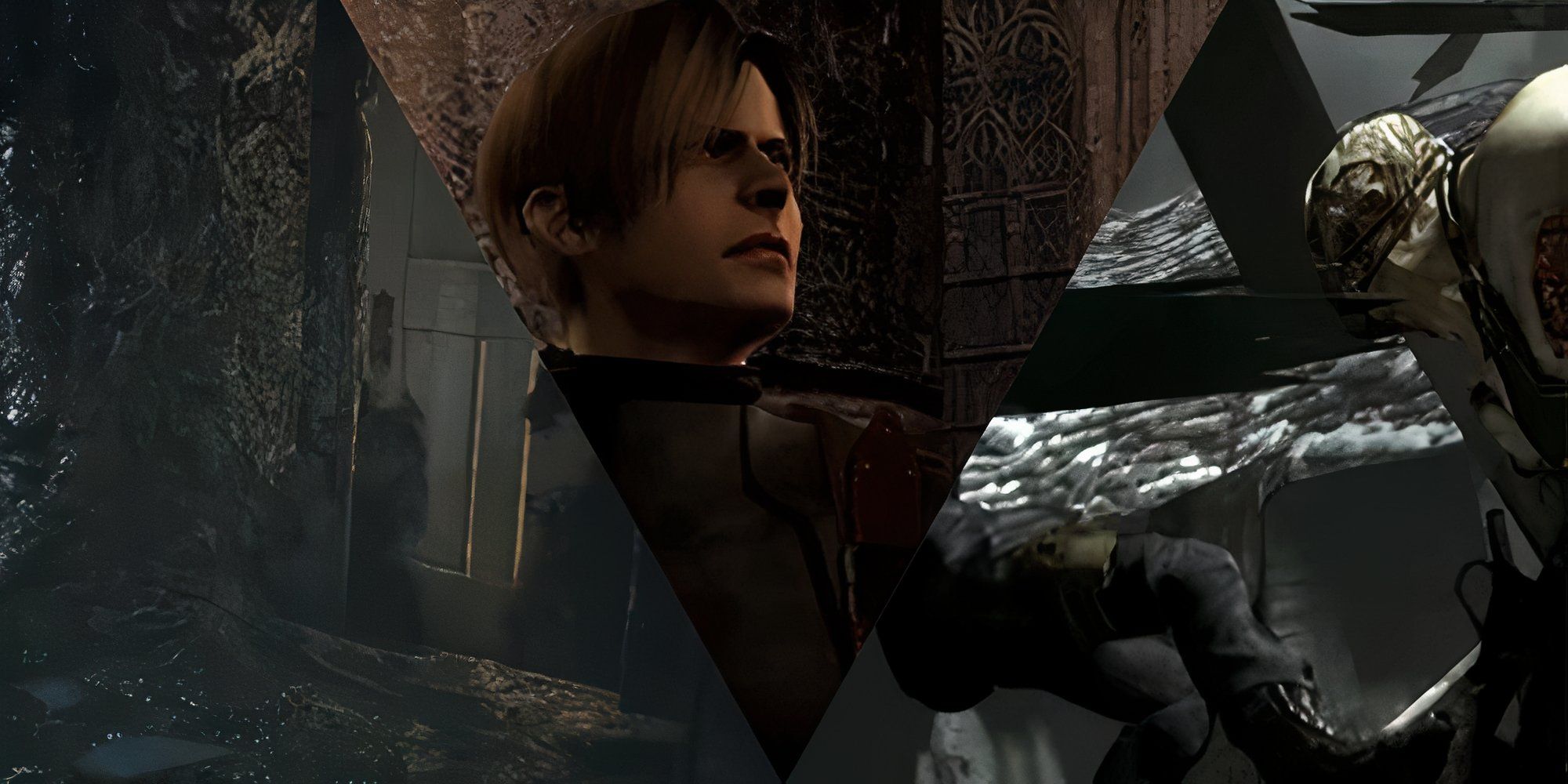 collage of 3 resident evil games