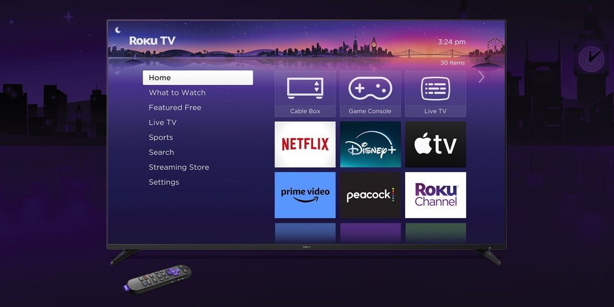 Roku Pro Series TV showing the Roku TV interface