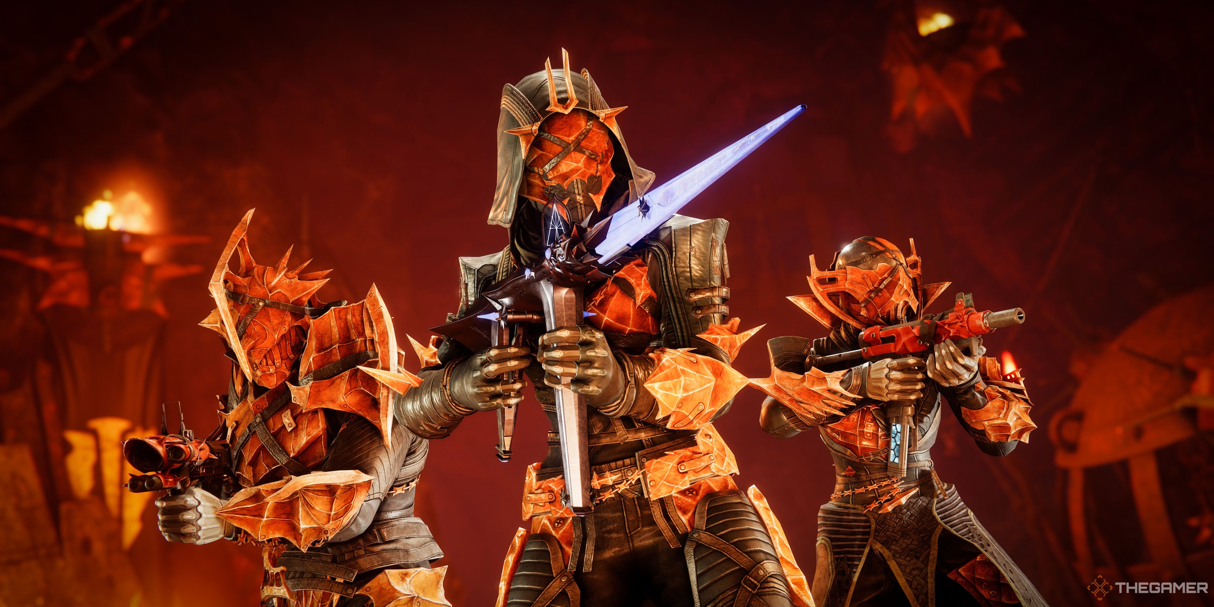 Destiny 2 Revenant Fireteam Wielding Scorn Weapons