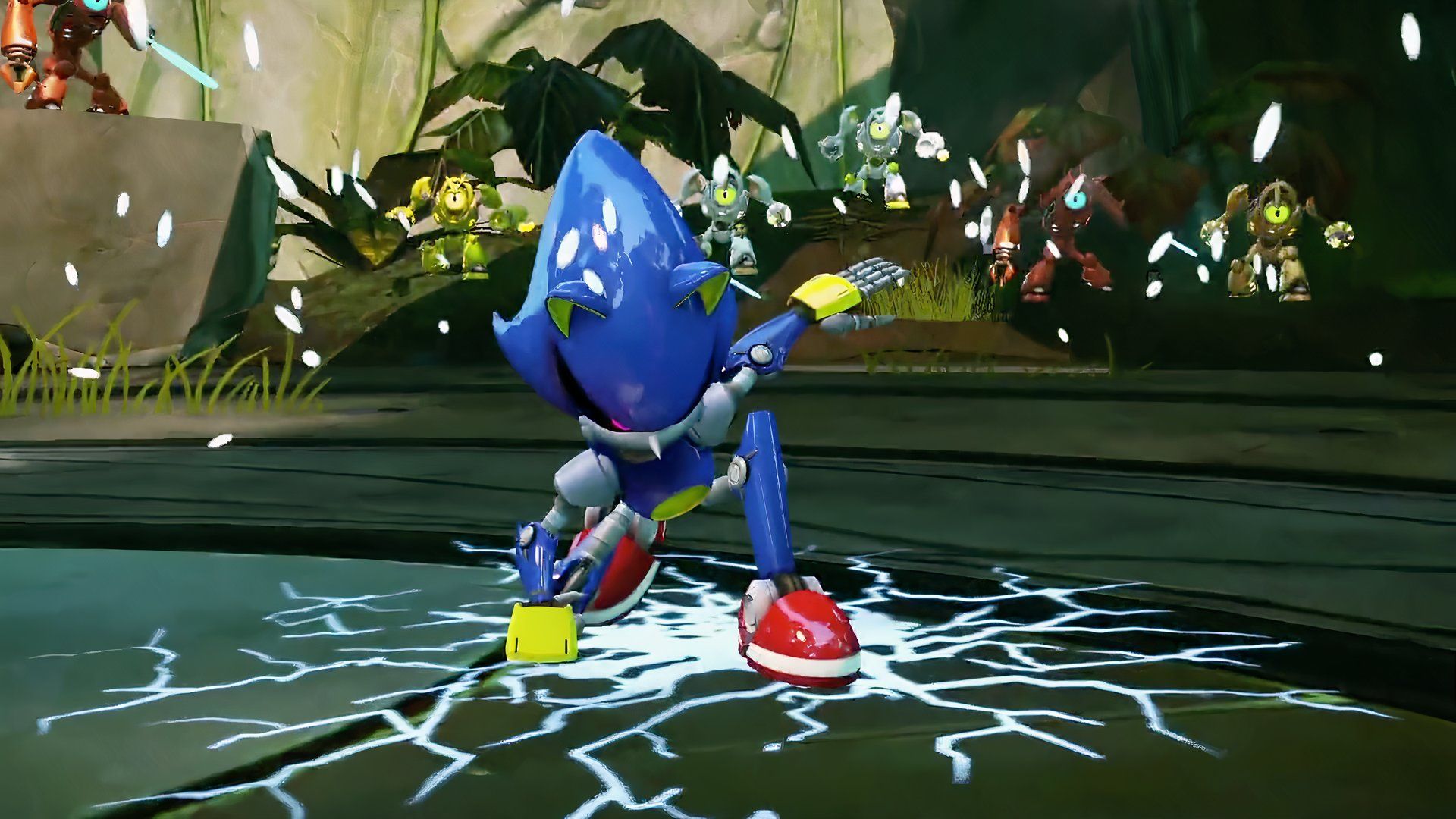 Metal Sonic arrives to fight the heroes in Sonic Boom: Rise of Lyric.