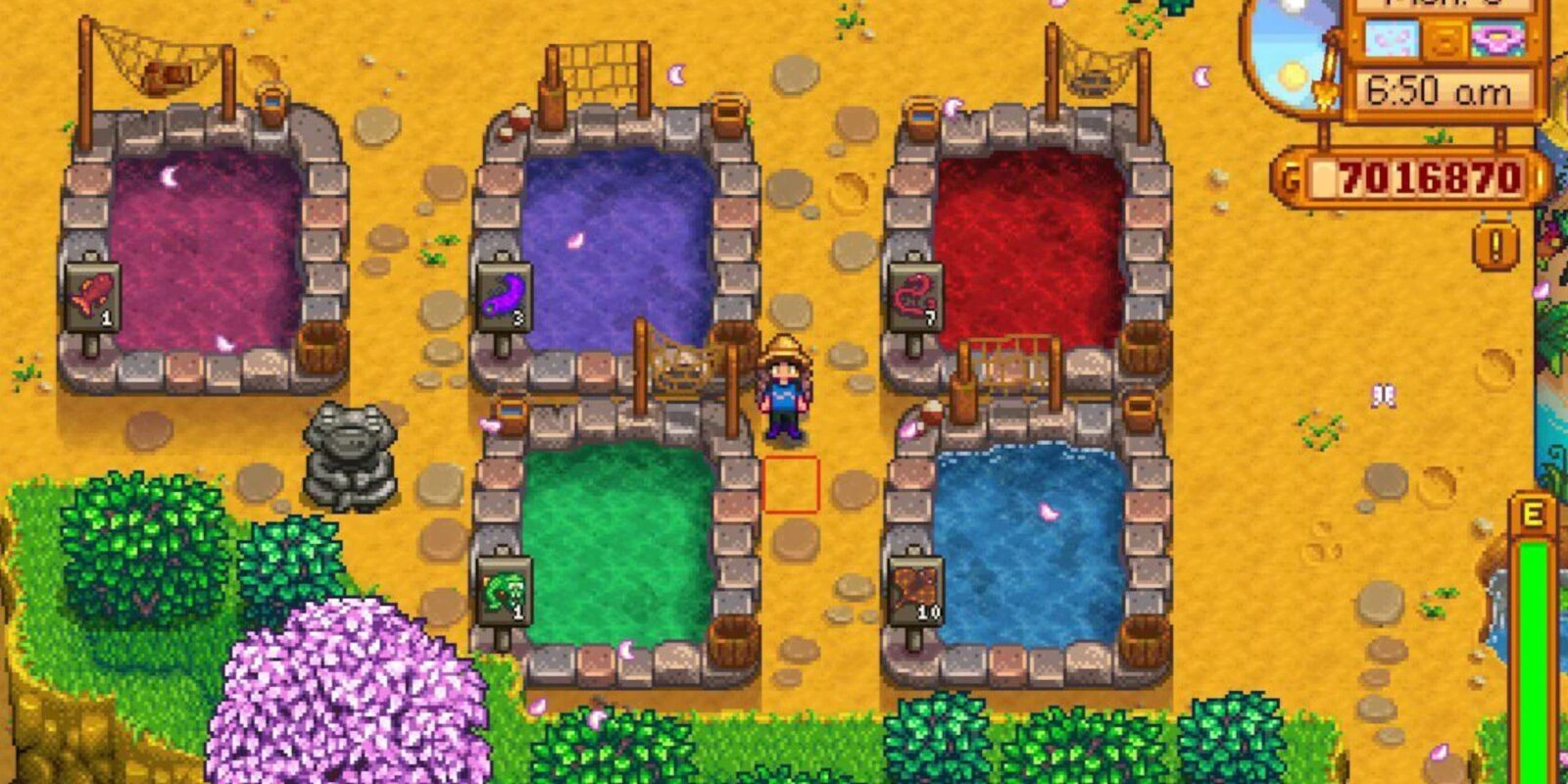 Stardew Valley Player Shares Fish Pond Farm With Every Fish in the Game