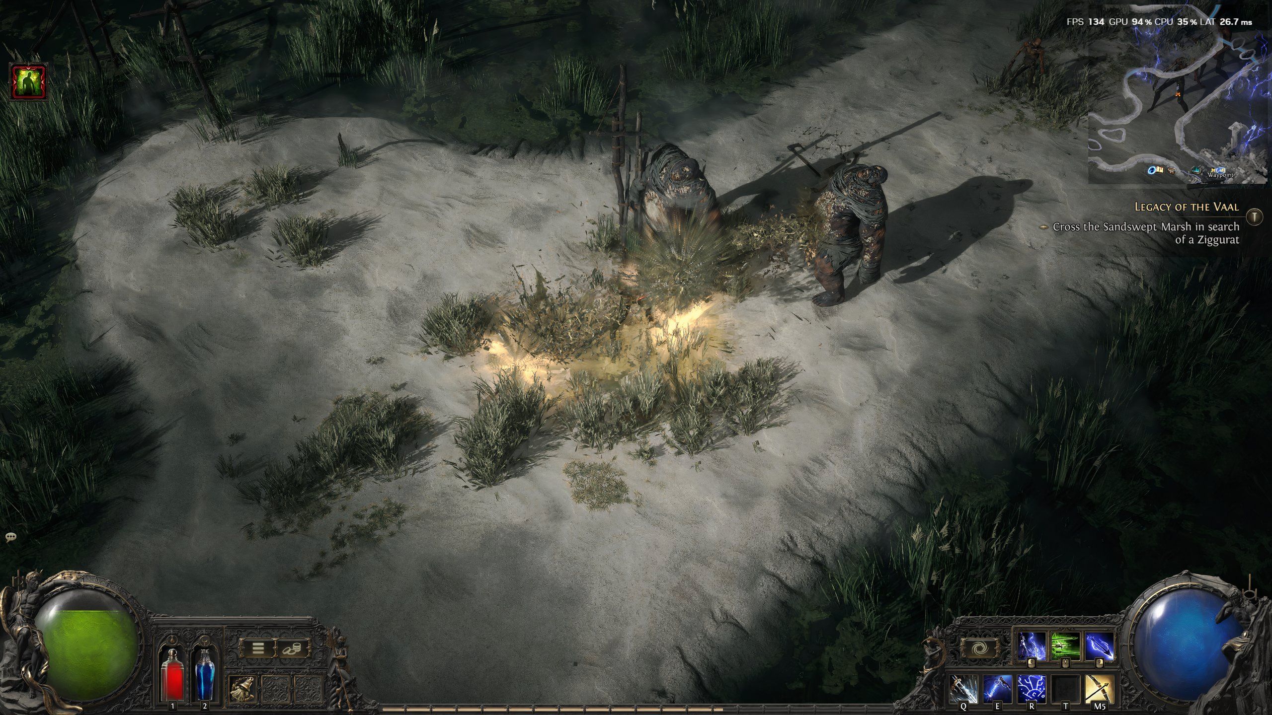 The ranger fighting enemies in Path of Exile 2.