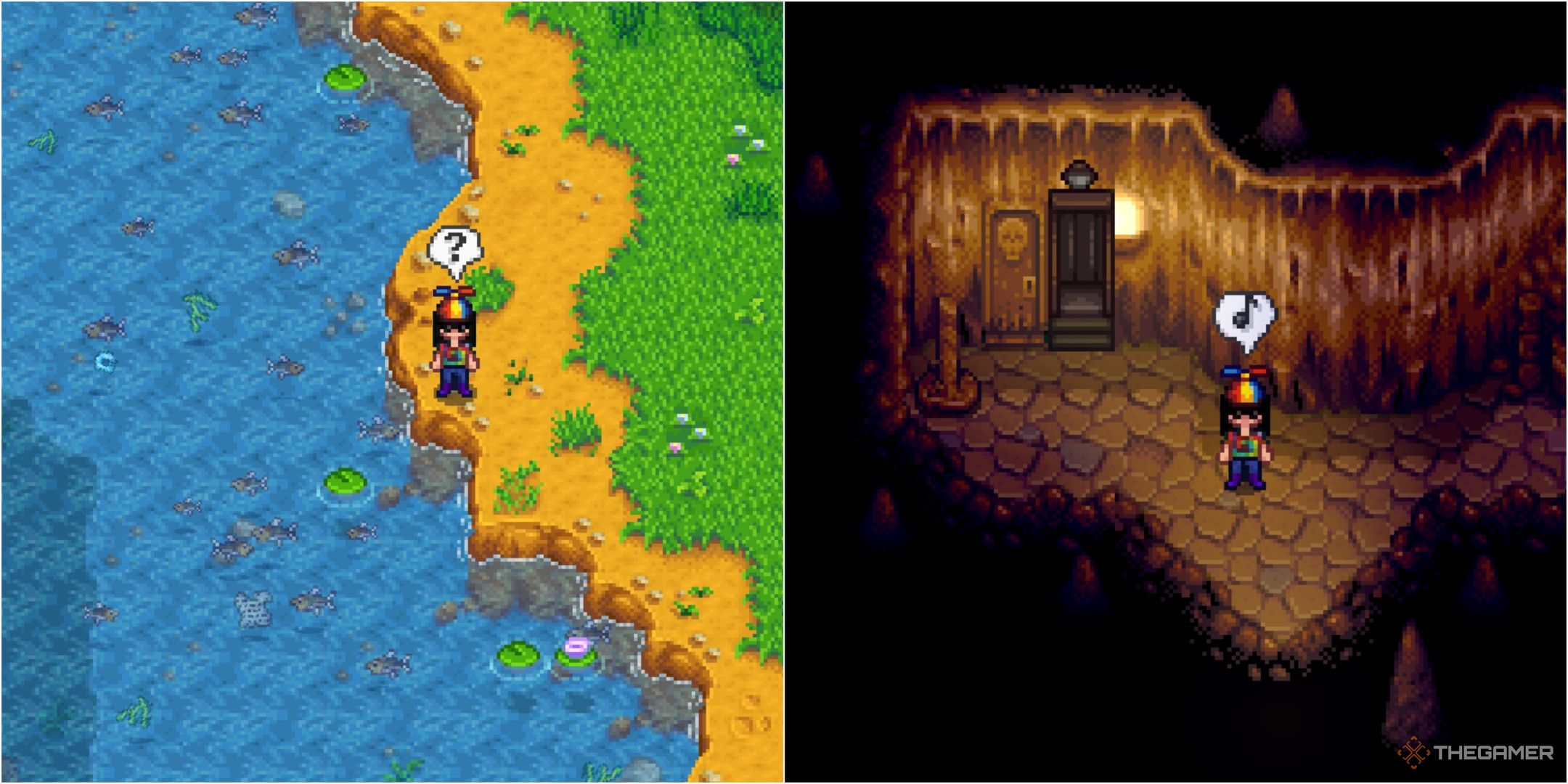 a farmer near the forest lake with the fish viewable mod, and a farmer in the skull cavern with the skull cavern elevator mod how to install stardew valley mods