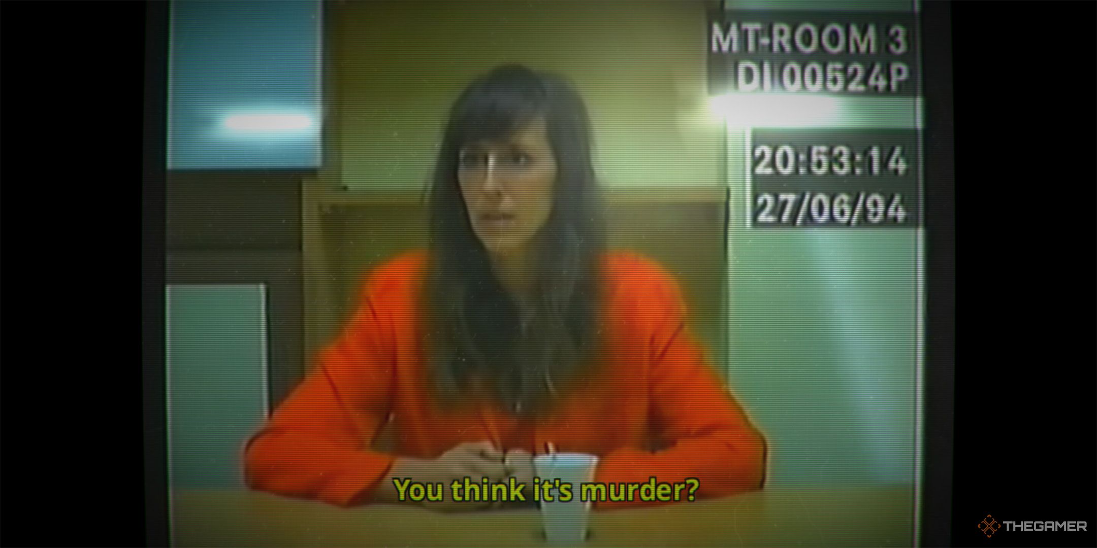 Image of Hannah in the interrogation room from Her Story.