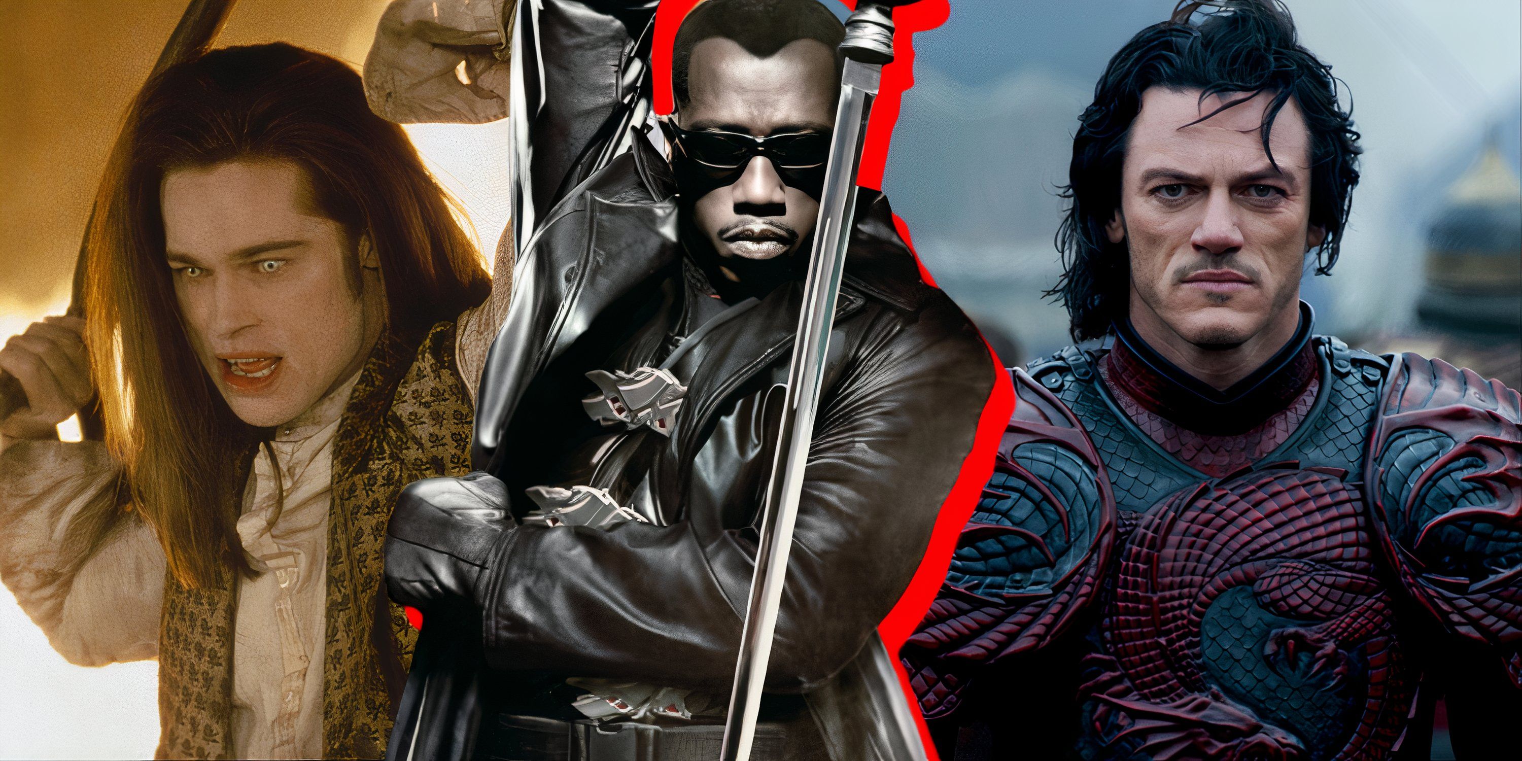 Split image of Interview With The Vampire, Blade 2, and Dracula Untold