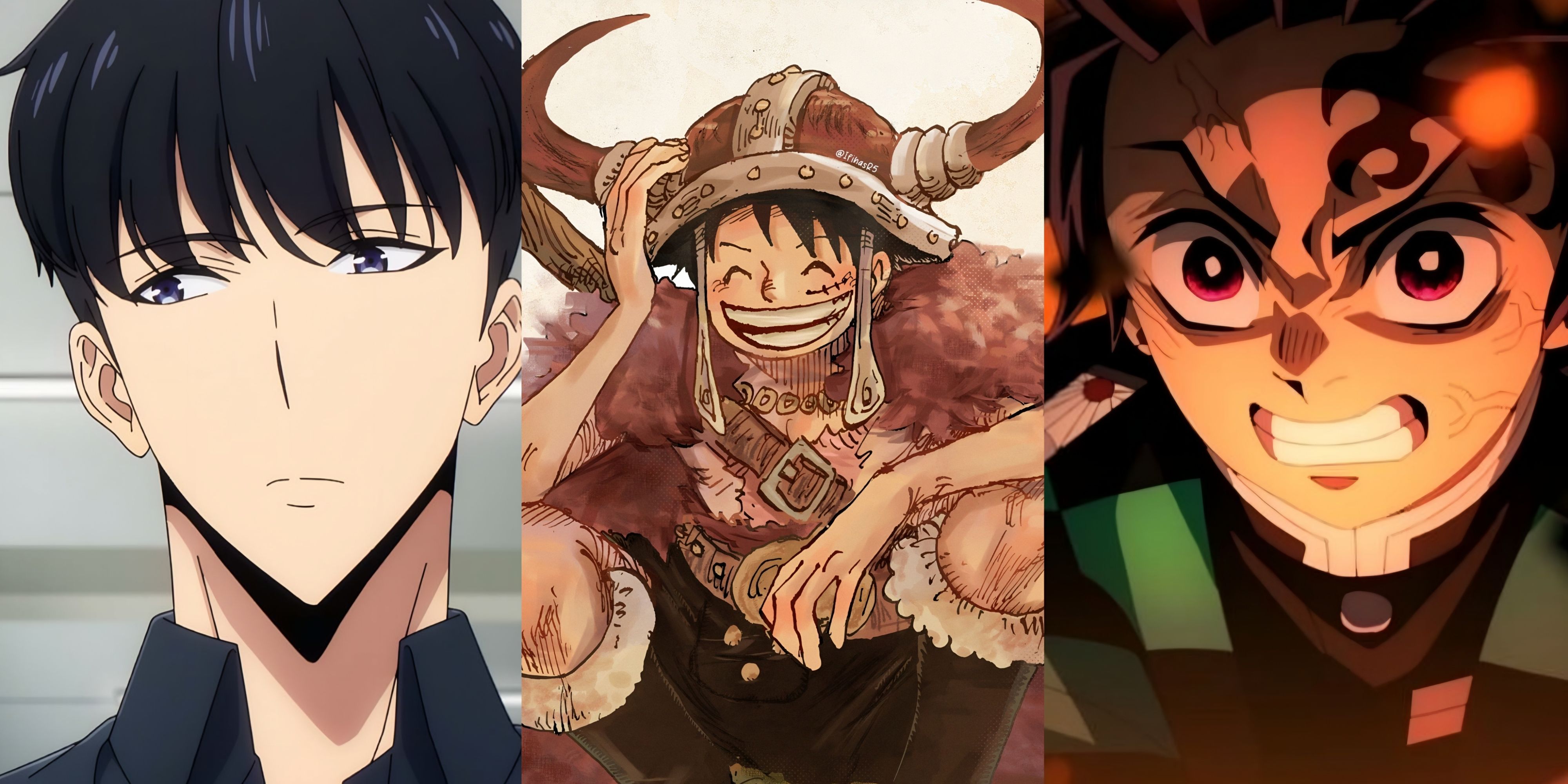 featured The Strongest Anime Protagonists Of 2024, Ranked luffy tanjiro