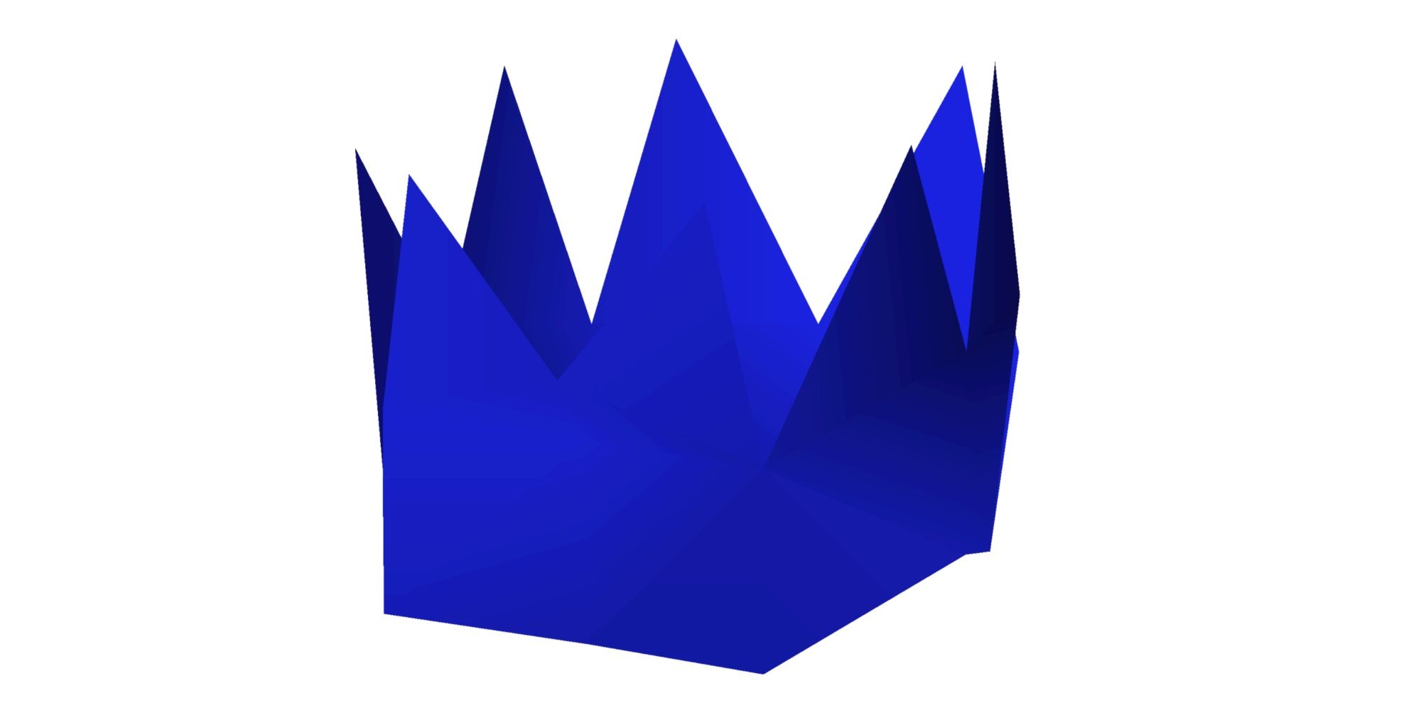 Image of the Blue Party Hat From Runescape With White Background.