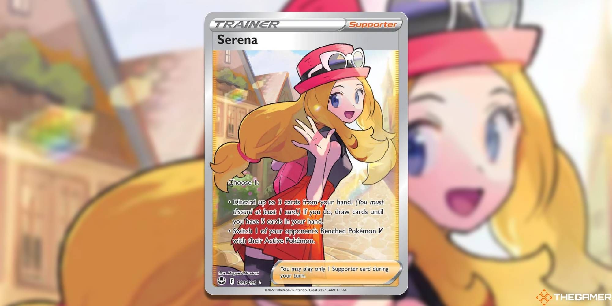 Serena Full Art from Silver Tempest in the Pokemon TCG.