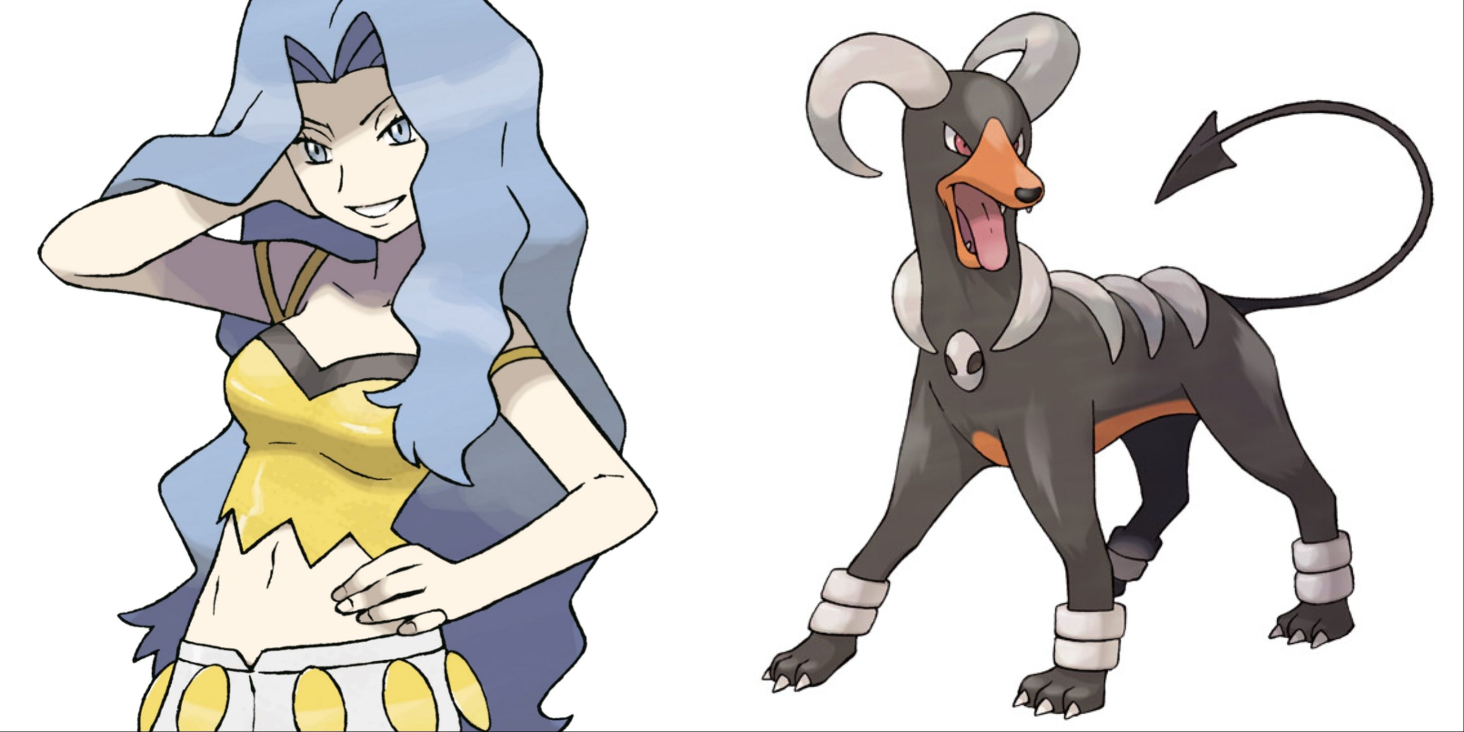 Karen and Her Houndoom Pokemon HeartGold SoulSilver.